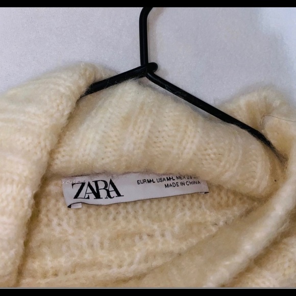 Zara Sweaters Zara White Cable Knit Arm Warmer Sweater Poshmark